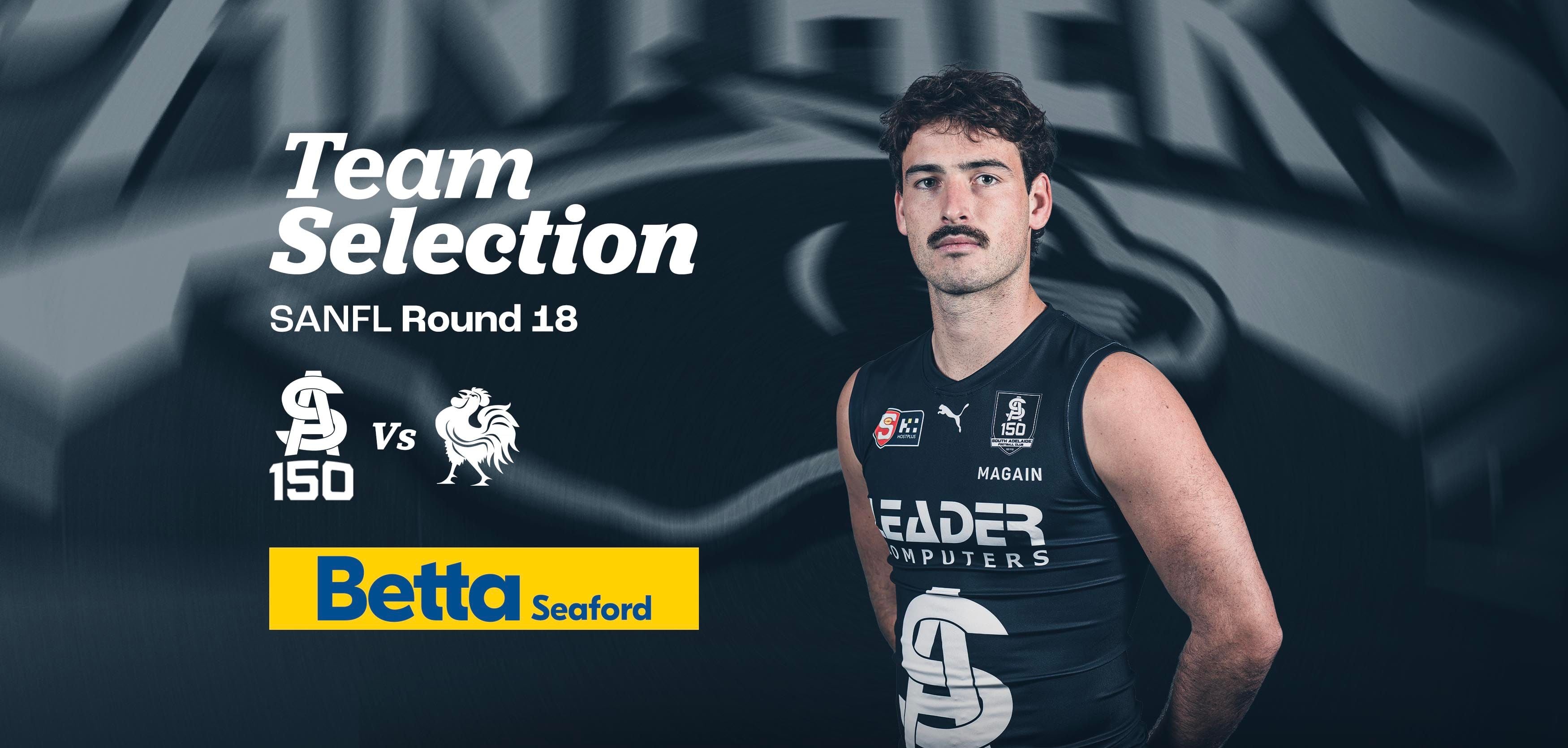 BETTA Team Selection: Round 18 SANFL v North Adelaide BETTA Team Selection: Round 18 SANFL v North Adelaide